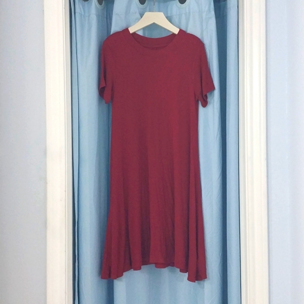 Red T shirt dress